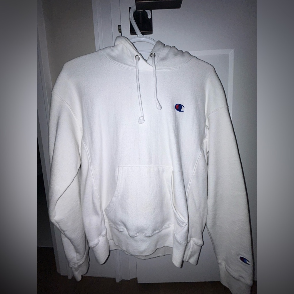 White champion hoodie- oversized